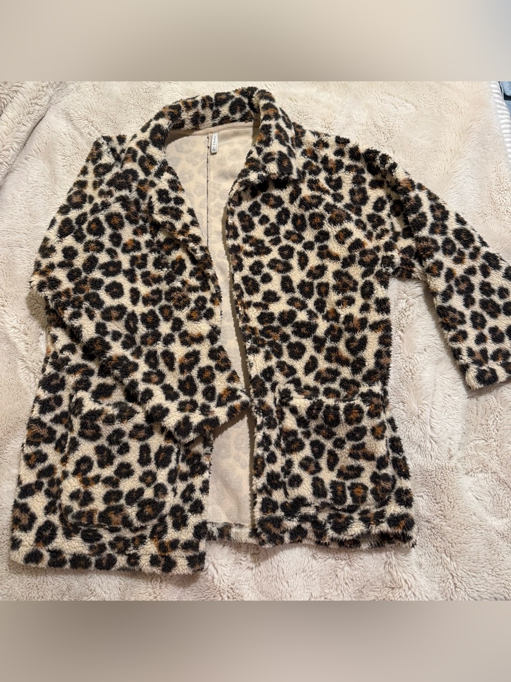 Z Supply Leopard-Print Teddy Jacket
